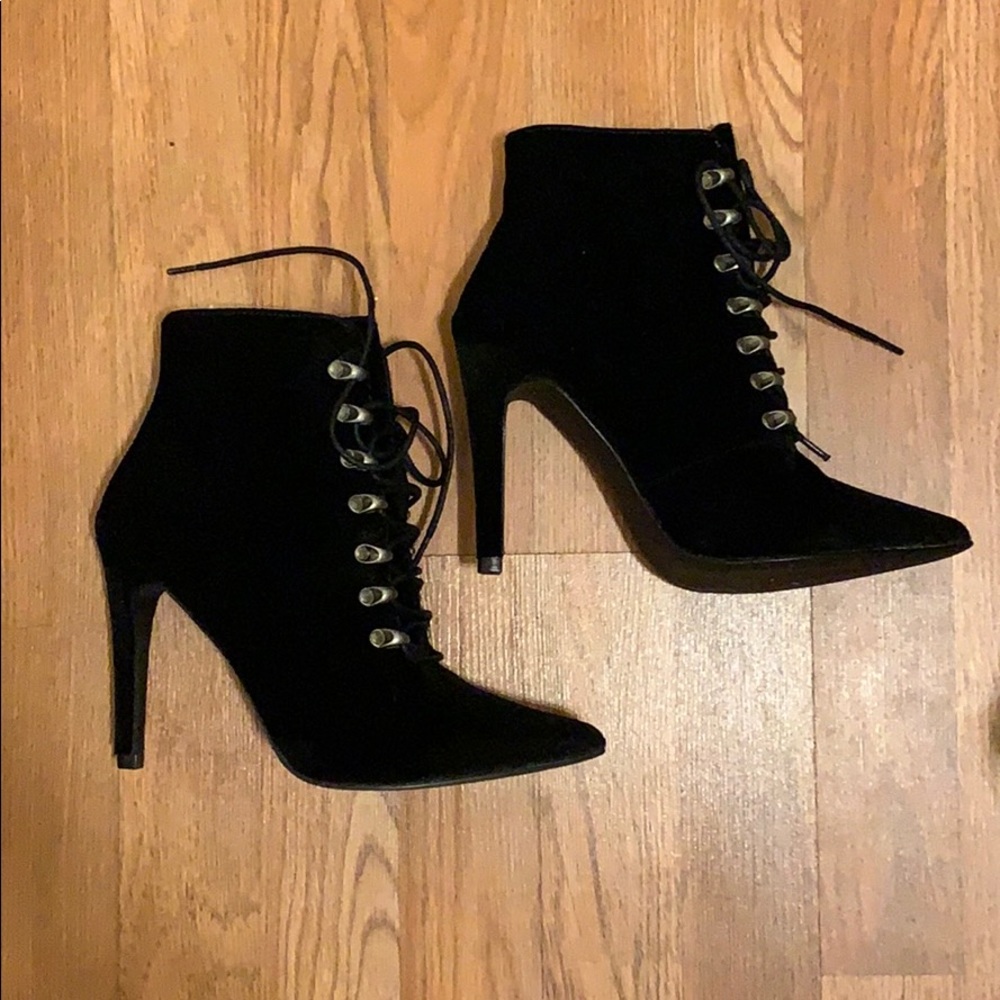 Black Velvet Bootie